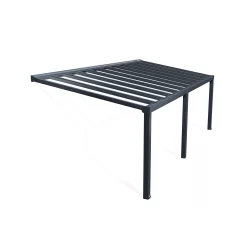 Palram - Canopia Stockholm Grey Non-retractable Awning, (L)8.05m (H)3.24m (W)3.41m