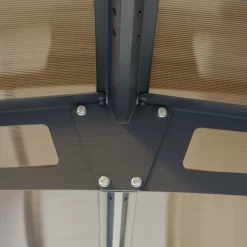 Palram - Canopia Tucson Grey Rectangular Gazebo, (W)4.3m (D)3.59m - Assembly Required -Hozelock Shop palram canopia tucson grey rectangular gazebo w 4 3m d 3 59m assembly required7290108601633 03i bq