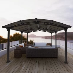 Palram - Canopia Tucson Grey Rectangular Gazebo, (W)5.02m (D)3.59m - Assembly Required