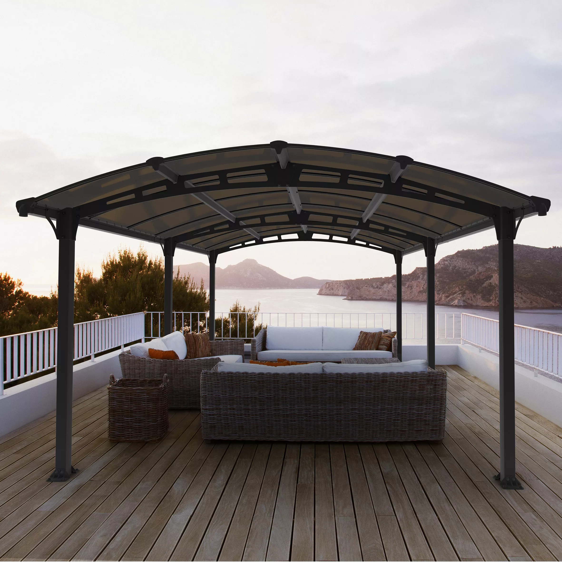 Palram - Canopia Tucson Grey Rectangular Gazebo, (W)5.02m (D)3.59m - Assembly required Palram - Canopia Tucson Grey Rectangular Gazebo, (W)5.02m (D)3.59m - Assembly Required -Hozelock Shop palram canopia tucson grey rectangular gazebo w 5 02m d 3 59m assembly required7290108601626 01i bq