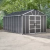 Palram - Canopia Yukon With WPC Floor 11x17.2 Apex Dark Grey Plastic Shed With Floor -Hozelock Shop palram canopia yukon with wpc floor 11x17 2 apex dark grey plastic shed with floor7290108139297 01i BQ