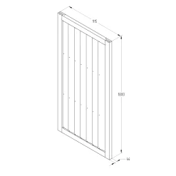 Pine Traditional Gate, (H)1.8m (W)0.92m -Hozelock Shop pine traditional gate h 1 8m w 0 92m5013053157473 01t bq