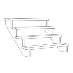 Richard Burbidge Redwood Deck Step (W)1066mm (T)40mm, Set Of 6 -Hozelock Shop richard burbidge redwood deck step w 1066mm t 40mm set of 65000473080368 01t BQ