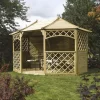 Rowlinson Sandringham Natural Octagonal Gazebo, (W)3.94m (D)3m - Assembly Required -Hozelock Shop rowlinson sandringham natural octagonal gazebo w 3 94m d 3m assembly required5013856013389 01i