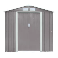 Rowlinson Trentvale 6x4 Pent Light Grey Metal Shed -Hozelock Shop rowlinson trentvale 6x4 pent light grey metal shed5013856206293 02c bq