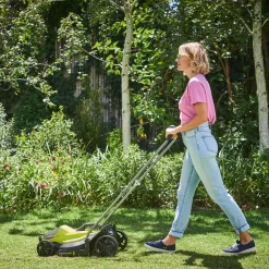 Ryobi ONE+ RLM18X33B50B Cordless 18V Rotary Lawnmower -Hozelock Shop ryobi one rlm18x33b50b cordless 18v rotary lawnmower4892210185860 02i bq