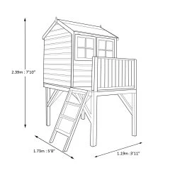 Shire 6x4 Bunny Whitewood Pine Playhouse Assembly Service Included -Hozelock Shop shire 6x4 bunny whitewood pine playhouse assembly service included5019804111749 03t