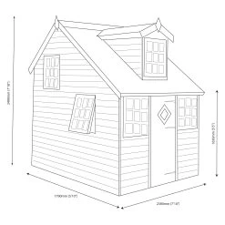Shire 8x6 Cottage Whitewood Pine Playhouse Assembly Service Included -Hozelock Shop shire 8x6 cottage whitewood pine playhouse assembly service included5019804111824 03t