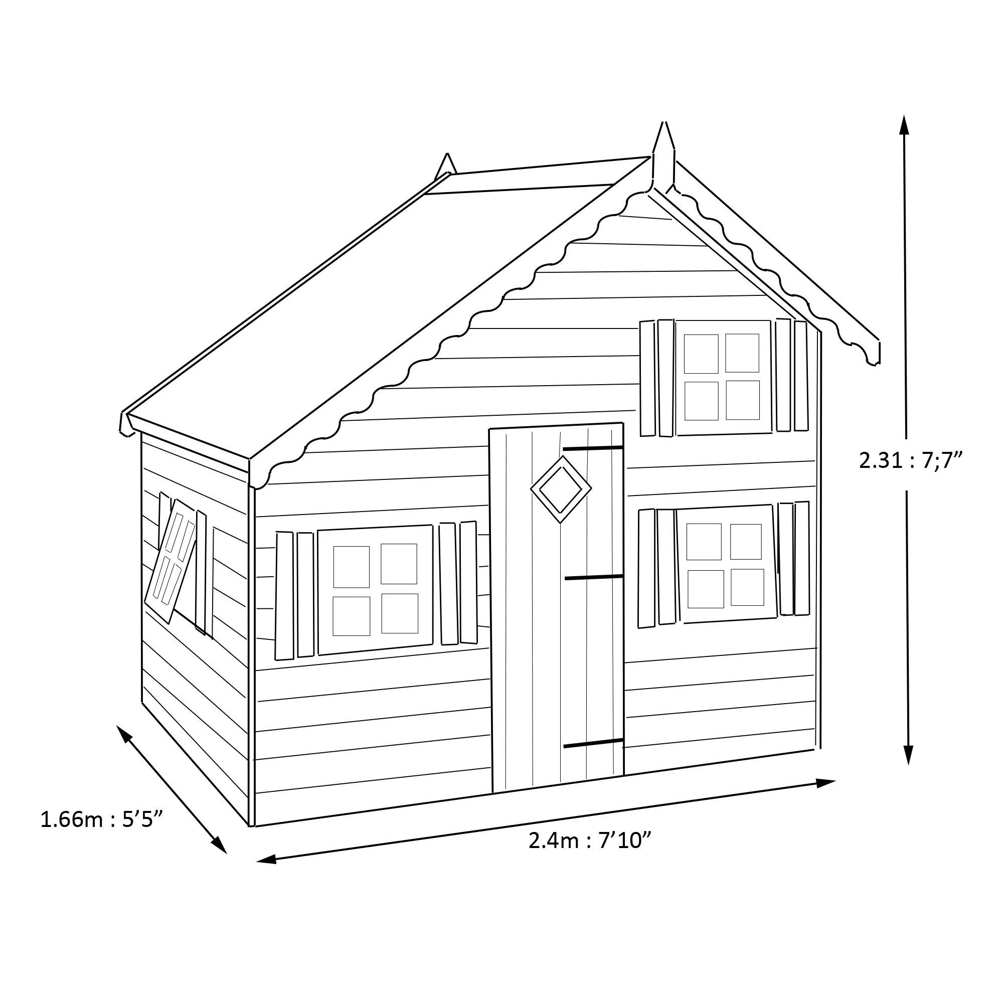 Shire 8x6 Loft Whitewood pine Playhouse Assembly service included Shire 8x6 Loft Whitewood Pine Playhouse Assembly Service Included -Hozelock Shop shire 8x6 loft whitewood pine playhouse assembly service included5019804111787 04t
