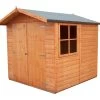 Shire Alderney 7x7 Ft Apex Shiplap Wooden 2 Door Shed With Floor (Base Included) -Hozelock Shop shire alderney 7x7 ft apex shiplap wooden 2 door shed with floor base included 5019804779437 01bq