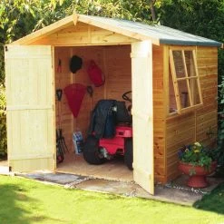 Shire Alderney 7x7 Ft Apex Shiplap Wooden 2 Door Shed With Floor (Base Included) -Hozelock Shop shire alderney 7x7 ft apex shiplap wooden 2 door shed with floor base included 5019804779437 06bq