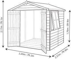 Shire Alderney 7x7 Ft Apex Shiplap Wooden 2 Door Shed With Floor (Base Included) -Hozelock Shop shire alderney 7x7 ft apex shiplap wooden 2 door shed with floor base included 5019804779437 19bq