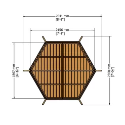 Shire Arbour, (H)2600mm (W)2160mm (D)1870mm - Assembly Required -Hozelock Shop shire arbour h 2600mm w 2160mm d 1870mm assembly required5060437982206 02t bq