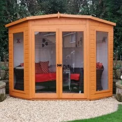 Shire Barclay 10x10 Safety Acrylic Pent Shiplap Wooden Summer House - Base Not Included -Hozelock Shop shire barclay 10x10 safety acrylic pent shiplap wooden summer house base not included5019804999224 02i bq