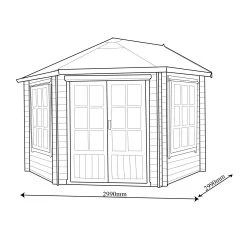 Shire Belvoir 10x10 Ft Apex Tongue & Groove Wooden Cabin With Felt Tile Roof - Assembly Service Included -Hozelock Shop shire belvoir 10x10 ft apex tongue groove wooden cabin with felt tile roof assembly service included5019804111237 03t