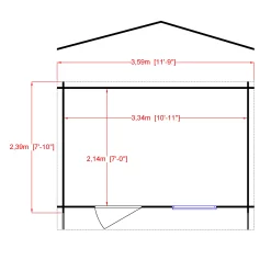 Shire Bucknells 12x8 Toughened Glass Apex Tongue & Groove Wooden Cabin - Base Not Included -Hozelock Shop shire bucknells 12x8 toughened glass apex tongue groove wooden cabin base not included5019804119394 02t bq