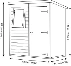 Shire Caldey 6x4 Ft Pent Shiplap Wooden Shed With Floor - Assembly Service Included -Hozelock Shop shire caldey 6x4 ft pent shiplap wooden shed with floor assembly service included5019804665419 01t