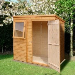 Shire Caldey 6x4 Ft Pent Shiplap Wooden Shed With Floor (Base Included) - Assembly Service Included -Hozelock Shop shire caldey 6x4 ft pent shiplap wooden shed with floor base included assembly service included5019804665426 05bq