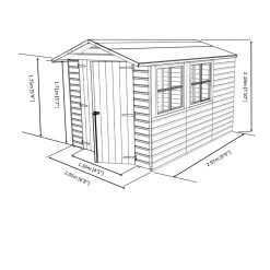 Shire Guernsey 7x10 Ft Apex Shiplap Wooden 2 Door 2 Windows Shed With Floor (Base Included) - Assembly Service Included -Hozelock Shop shire guernsey 7x10 ft apex shiplap wooden 2 door 2 windows shed with floor base included assembly service included5397007006360 02t
