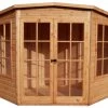 Shire Hampton 8x8 Glass Pent Shiplap Wooden Summer House - Base Not Included -Hozelock Shop shire hampton 8x8 glass pent shiplap wooden summer house base not included5019804889839 02c