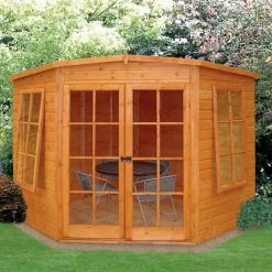 Shire Hampton 8x8 Glass Pent Shiplap Wooden Summer House - Base Not Included -Hozelock Shop shire hampton 8x8 glass pent shiplap wooden summer house base not included5019804889839 02i bq