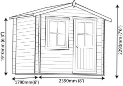 Shire Hartley 8x6 Glass Apex Tongue & Groove Wooden Cabin - Base Not Included 11 Shire Hartley 8x6 Glass Apex Tongue & Groove Wooden Cabin - Base Not Included -Hozelock Shop shire hartley 8x6 glass apex tongue groove wooden cabin base not included5397007006407 02t bq