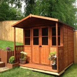 Shire Houghton 7x5 Glass Apex Shiplap Wooden Summer House - Base Not Included