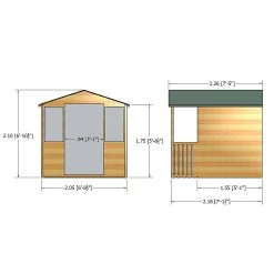 Shire Houghton 7x5 Glass Apex Shiplap Wooden Summer House - Base Not Included -Hozelock Shop shire houghton 7x5 glass apex shiplap wooden summer house base not included5019804118830 02t bq