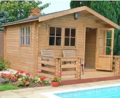 Shire Kinver 12x12 Glass Apex Tongue & Groove Wooden Cabin - Base Not Included -Hozelock Shop shire kinver 12x12 glass apex tongue groove wooden cabin base not included5019804112173 04i