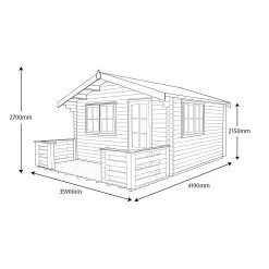 Shire Kinver 12x14 Ft Apex Tongue & Groove Wooden Cabin With Felt Tile Roof - Assembly Service Included -Hozelock Shop shire kinver 12x14 ft apex tongue groove wooden cabin with felt tile roof assembly service included5019804111411 03t