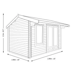 Shire Marlborough 10x10 Toughened Glass Apex Tongue & Groove Wooden Cabin - Base Not Included -Hozelock Shop shire marlborough 10x10 toughened glass apex tongue groove wooden cabin base not included5019804112326 03t