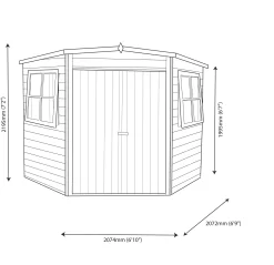 Shire Murrow 7x7 Ft Pent Shiplap Wooden 2 Door 2 Windows Shed With Floor - Assembly Service Included -Hozelock Shop shire murrow 7x7 ft pent shiplap wooden 2 door 2 windows shed with floor assembly service included5019804773886 19bq