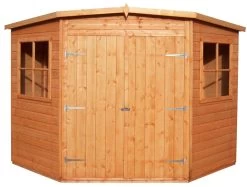 Shire Murrow 8x8 Ft Pent Shiplap Wooden 2 Door 2 Windows Shed With Floor