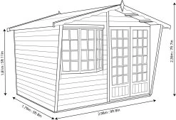 Shire Sandringham 10x6 Glass Apex Shiplap Wooden Summer House - Base Not Included -Hozelock Shop shire sandringham 10x6 glass apex shiplap wooden summer house base not included5019804691487 03t