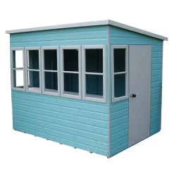 Shire Sun 8x8 Glass Pent Shiplap Wooden Summer House - Base Not Included