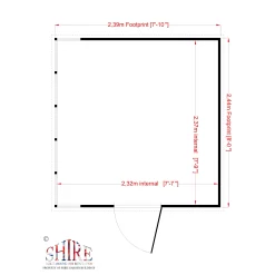 Shire Sun 8x8 Glass Pent Shiplap Wooden Summer House - Base Not Included -Hozelock Shop shire sun 8x8 glass pent shiplap wooden summer house base not included5019804112029 02t