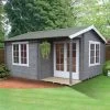 Shire Twyford 16x17 Toughened Glass Apex Tongue & Groove Wooden Cabin - Base Not Included -Hozelock Shop shire twyford 16x17 toughened glass apex tongue groove wooden cabin base not included5019804036165 01i bq