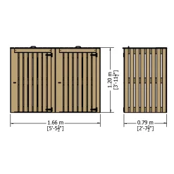 Shire Wooden Bin Storage -Hozelock Shop shire wooden bin storage5060490133256 01t bq