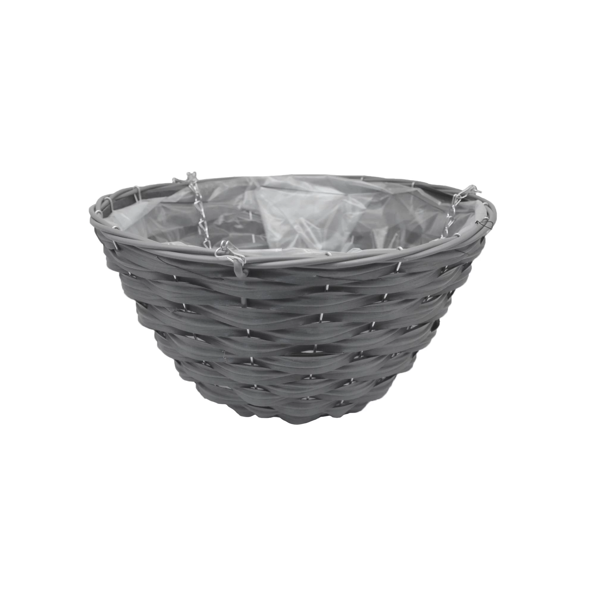 Smart Garden Faux rattan Grey Round Plastic Hanging basket, 35cm Smart Garden Faux Rattan Grey Round Plastic Hanging Basket, 35cm -Hozelock Shop smart garden faux rattan grey round plastic hanging basket 35cm5050642051286 01c bq