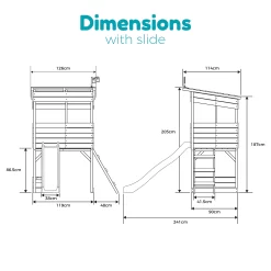 TP Toys 8x7 Tree Top Timber Tower Slide Playhouse Assembly Required -Hozelock Shop tp toys 8x7 tree top timber tower slide playhouse assembly required5021854803543 02t bq