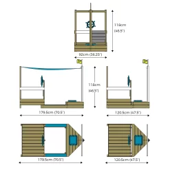 TP Toys Ahoy Wooden Playground Boat -Hozelock Shop tp toys ahoy wooden playground boat5021854106194 01t bq