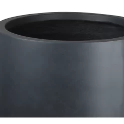 Verve Ammer Dark Grey Fibreclay Tall Circular Plant Pot (Dia)28cm -Hozelock Shop verve ammer dark grey fibreclay tall circular plant pot dia 28cm5059340327495 36c