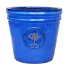 Verve Barcău Blue Ceramic Round Plant Pot (Dia)32cm -Hozelock Shop verve barcau blue ceramic round plant pot dia 32cm5059340327792 02c