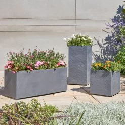 Verve Durdica Dark Grey Plastic Rectangular Trough -Hozelock Shop verve durdica dark grey plastic rectangular trough3663602700234 03bq