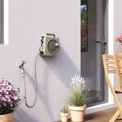 Verve Freestanding Manual Hose Reel Set (L)10m -Hozelock Shop verve freestanding manual hose reel set l 10m5059340250946 01i