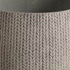 Verve Kulun Beige Knitted Effect Fibreclay Circular Plant Pot (Dia)46cm -Hozelock Shop verve kulun beige knitted effect fibreclay circular plant pot dia 46cm5059340327679 36c