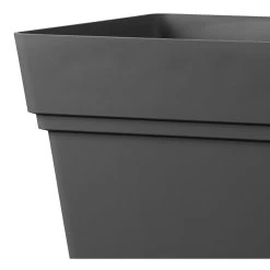 Verve Nurgul Dark Grey Plastic Square Plant Pot (Dia)38cm -Hozelock Shop verve nurgul dark grey plastic square plant pot dia 38cm3663602899891 36c