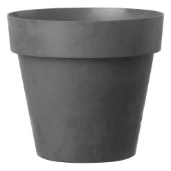 Verve Nurgul Dark Grey Polypropylene (PP) Round Plant Pot (Dia)79cm