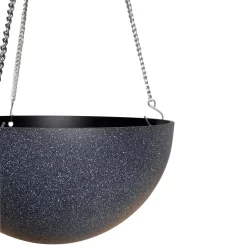 Verve Terrazzo Grey Round Polypropylene (PP) Hanging Basket, 33cm -Hozelock Shop verve terrazzo grey round polypropylene pp hanging basket 33cm5059340328157 36c