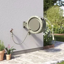 Verve Wall-mounted Manual Hose Reel Set (L)25m -Hozelock Shop verve wall mounted manual hose reel set l 25m5059340250991 01i